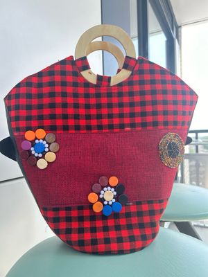 Wooden Hand Bags And Purses Set