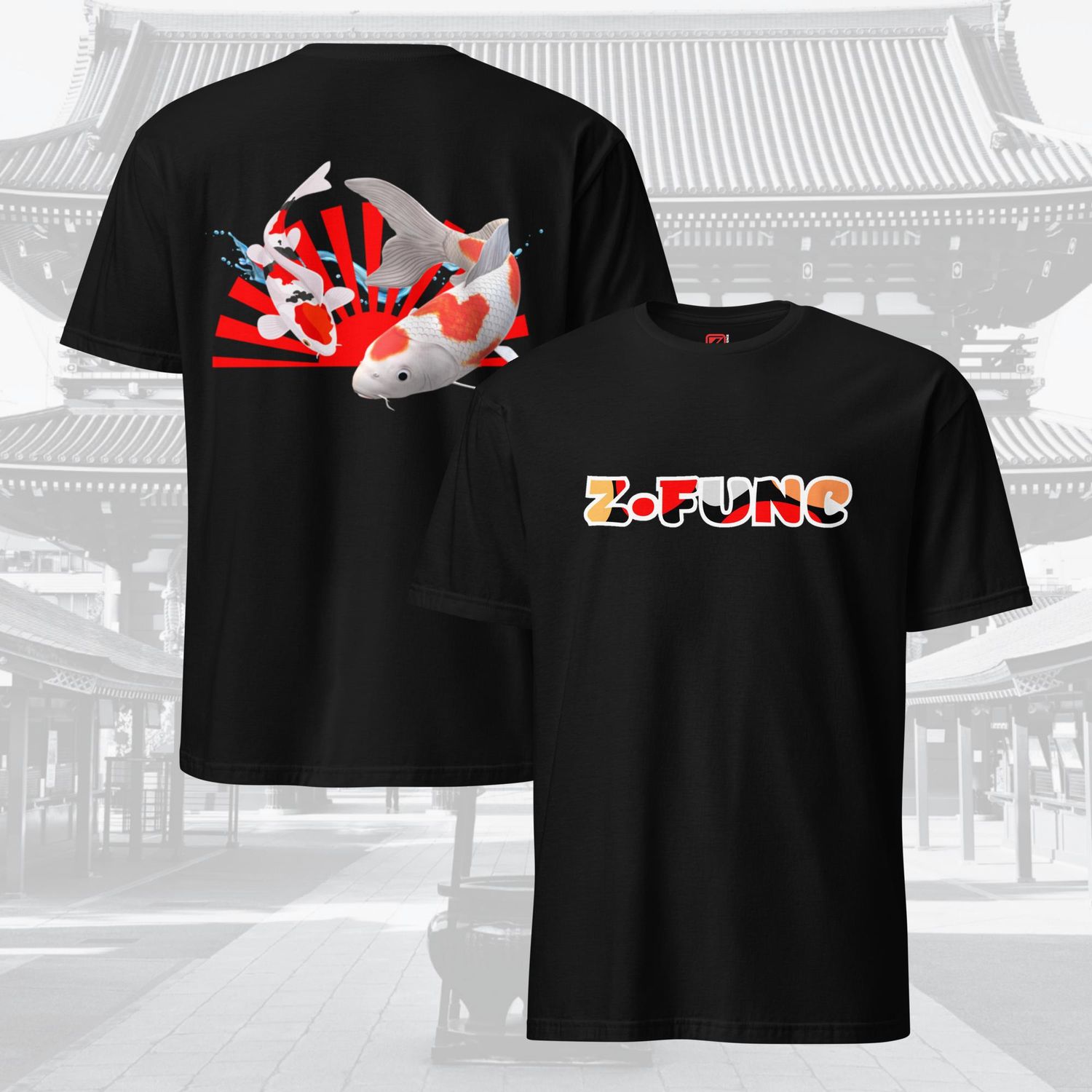 Z-FUNC Classic Print &quot;Koi&quot; Softstyle T-Shirt