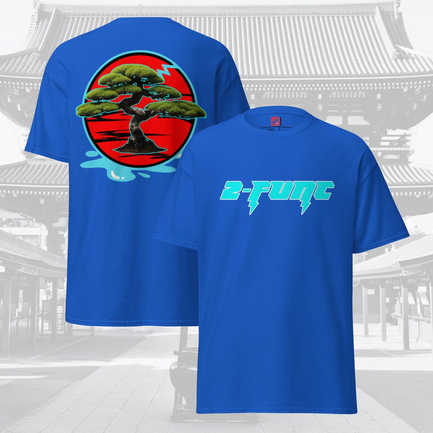 Z-FUNC Classic Print &quot;Bon-Zap&quot; Cotton T-Shirt.