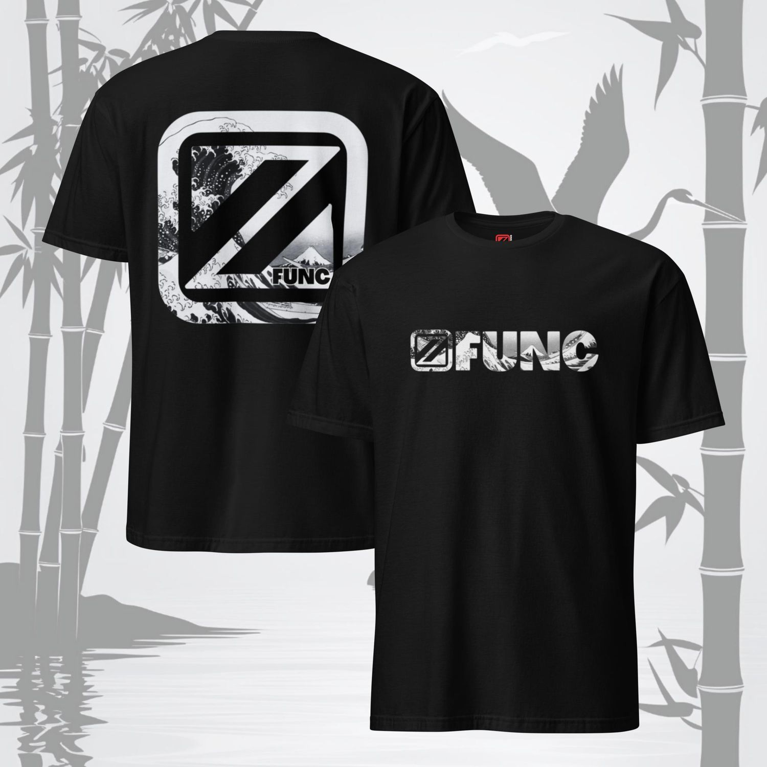 Z-FUNC Brand Logo &quot;Tsunami(Black &amp; White)&quot; Softstyle T-Shirt