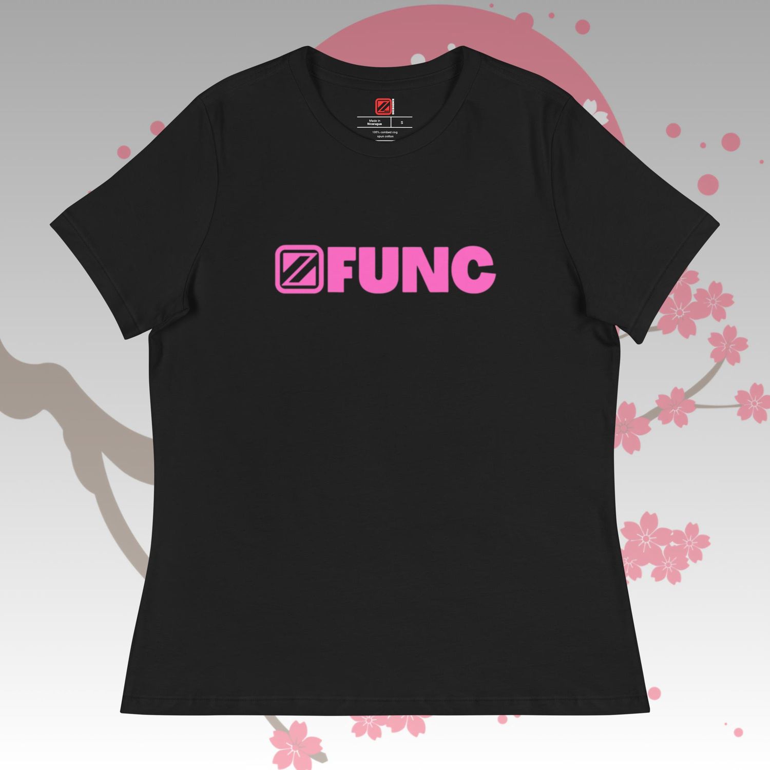Women&#39;s Z-FUNC Hot Pink Brand Logo Relaxed Fit T-Shirt