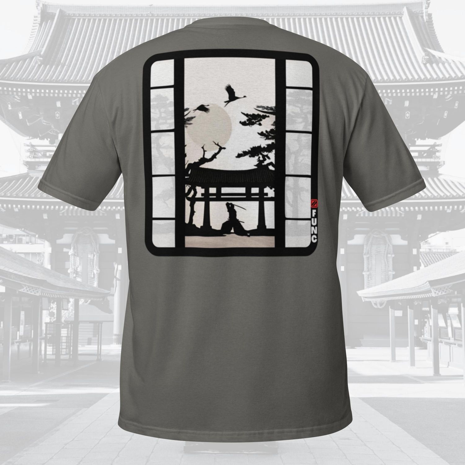 Z-FUNC Scroll Stamped &quot;The Samurai Dojo&quot; Softstyle T-Shirt