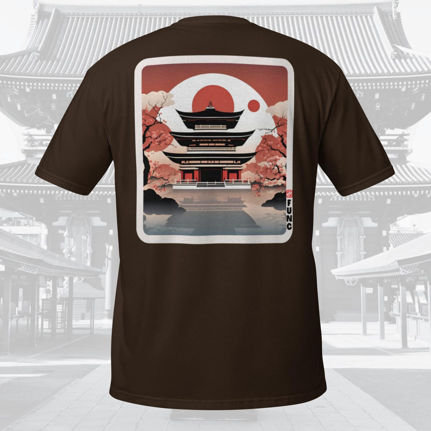 Z-FUNC Scroll Stamped &quot;Japanese Temple&quot; Softstyle T-Shirt