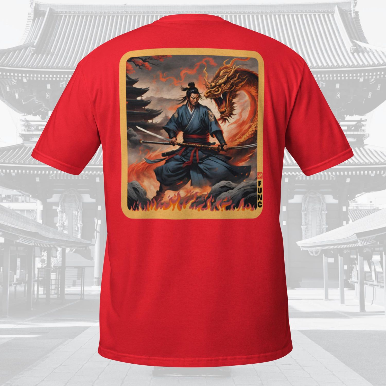 Z-FUNC Scroll Stamped &quot;The Samarai&quot; Softstyle T-Shirt