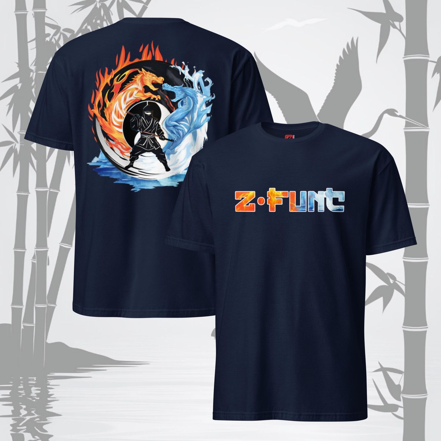 Z-FUNC &quot;Fire &amp; Ice Ninja Warrior&quot; Softstyle T-Shirt