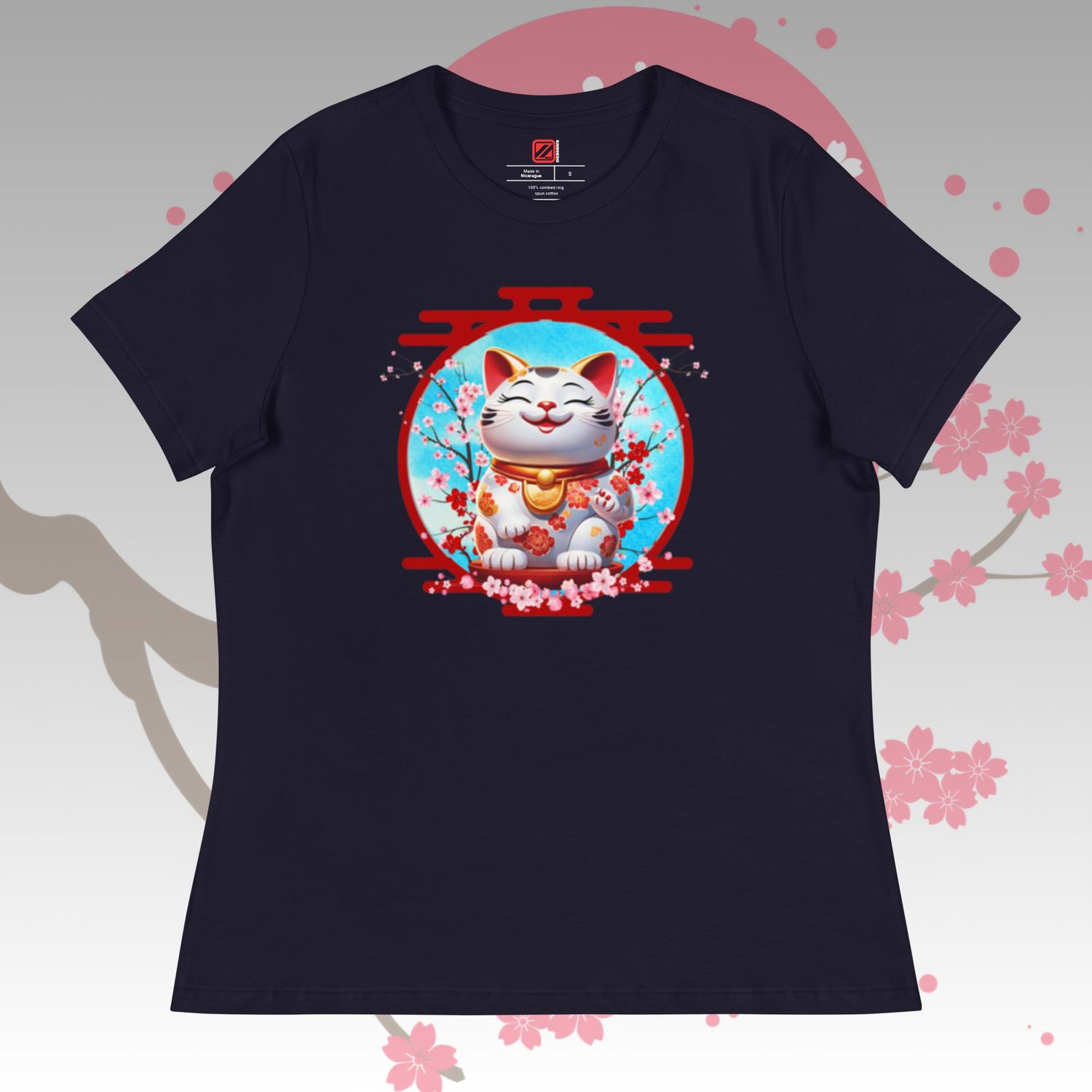 Women&#39;s &quot;Lucky Neko&quot; Relaxed Fit T-Shirt