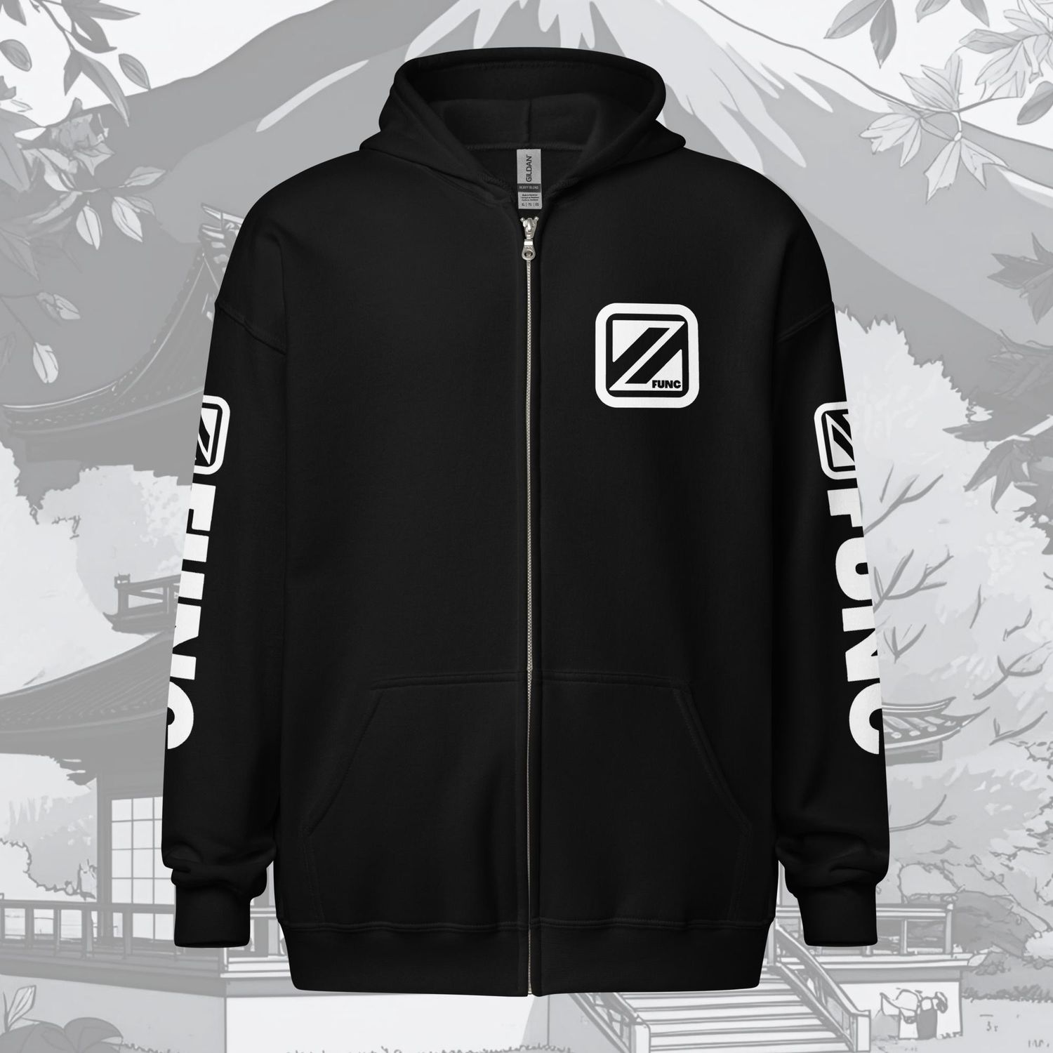 Z-FUNC Brand Logo Zip Hoodie