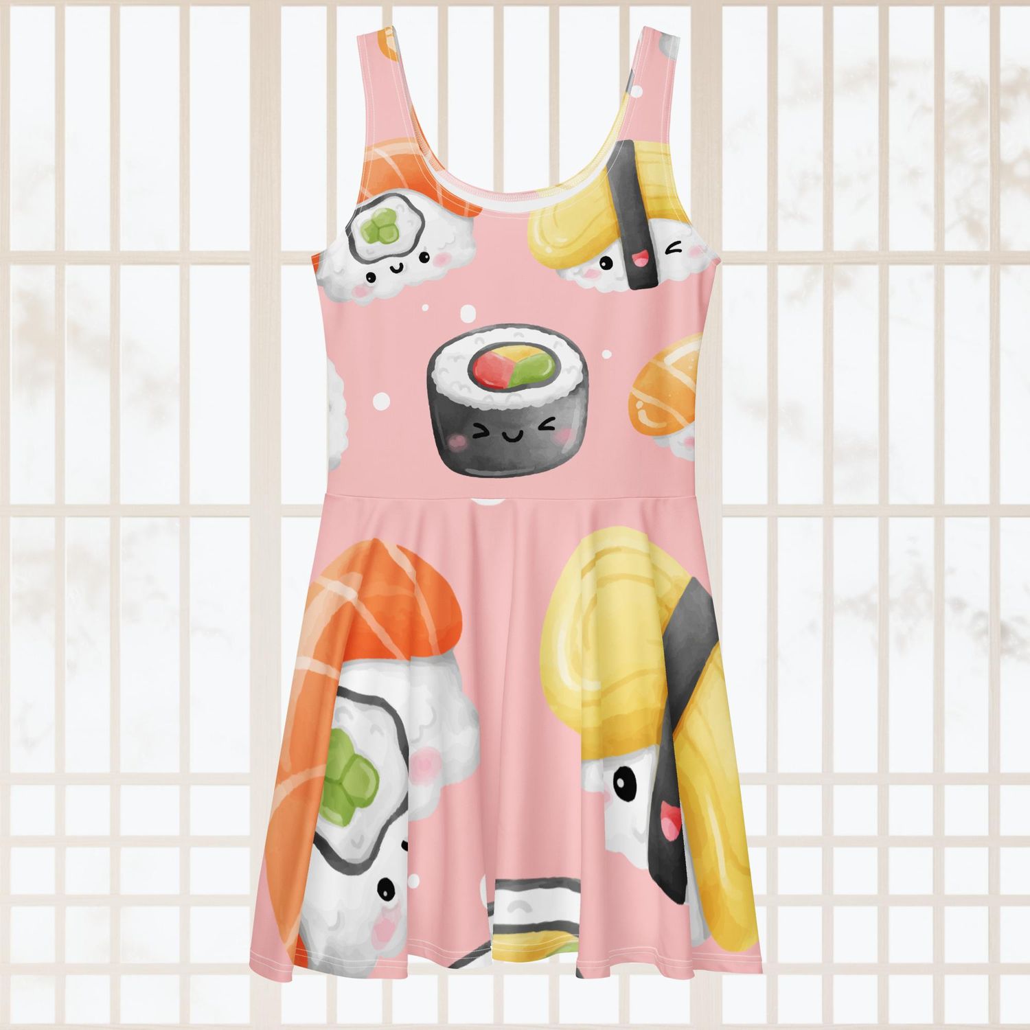 Sushi Print Skater Dress