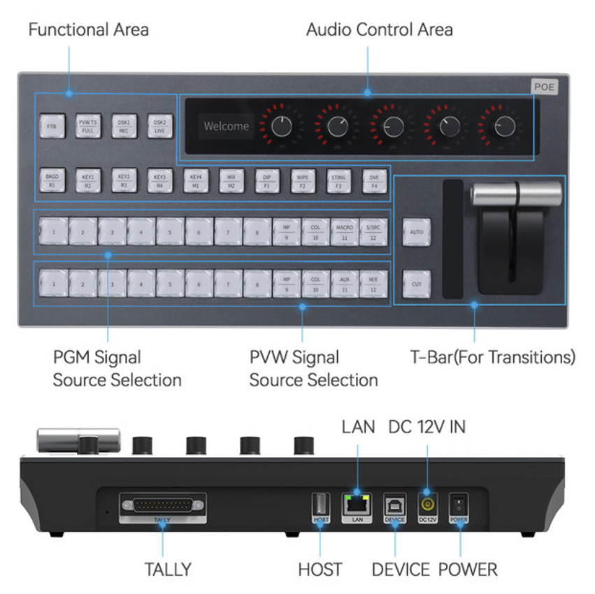 KT-KD50X COMPATIBLE: ATEM, VMIX, OBS