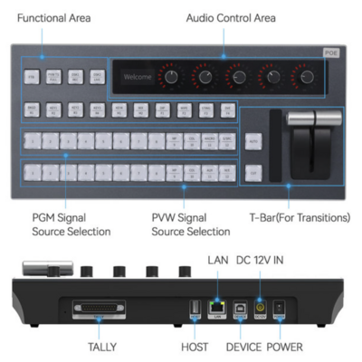KT-KD50X COMPATIBLE: ATEM, VMIX, OBS