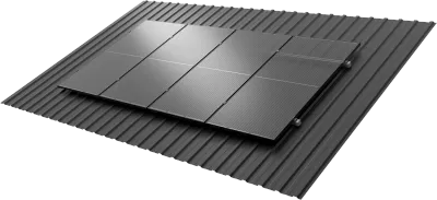 Takfeste for 4 solcellepaneler - takplater