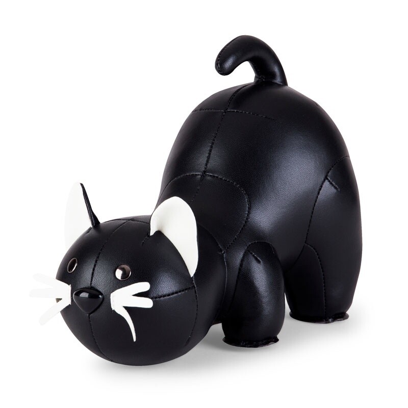 bookend cat - black