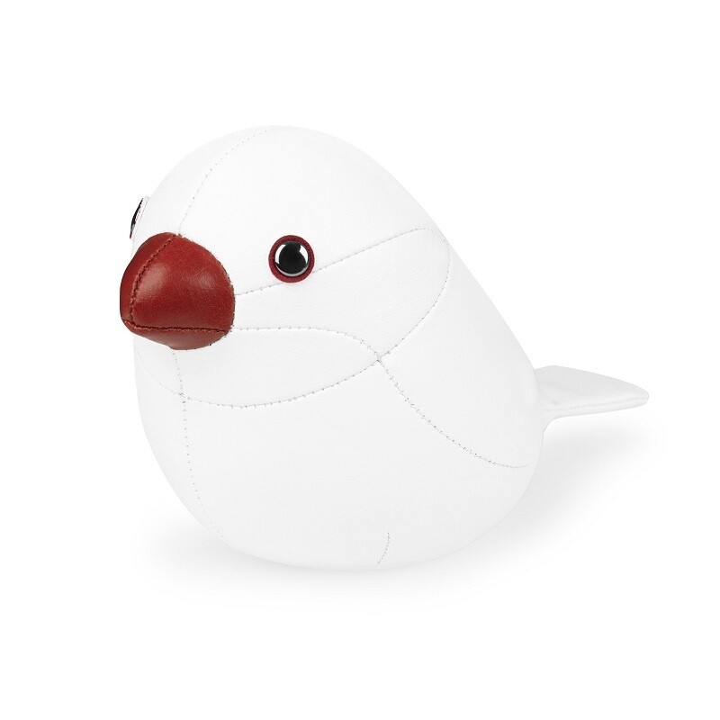 paperweight java sparrow, kleur: white
