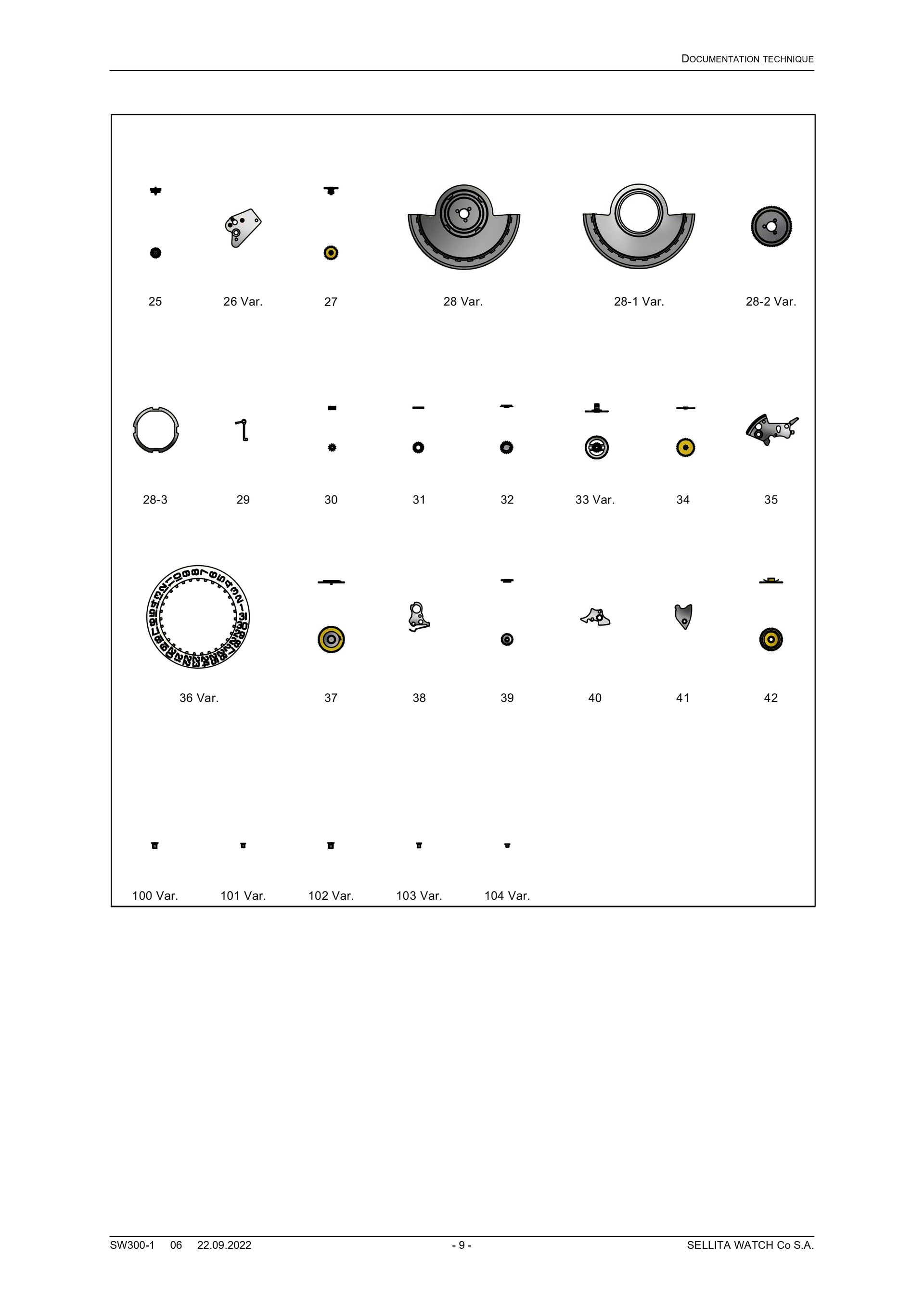 Fornitura de movimiento Eberhard ETA 2892 - SW 300