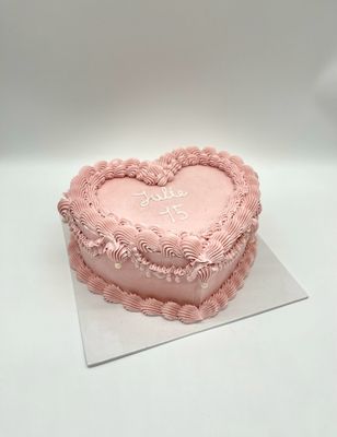 Naked Cake Vintage Heart