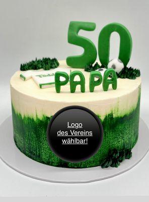 Naked Cake Fußball mit Vereinslogo Naked Cake Fußball mit Vereinslogo