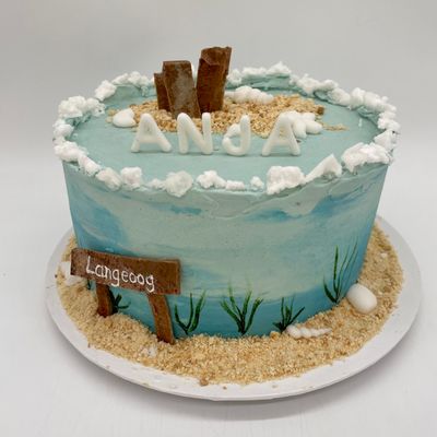 Naked Cake Maritim mit Farbverlauf Naked Cake Maritim mit Farbverlauf