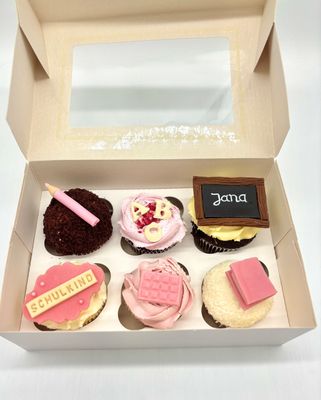 Cupcakes Einschulung 6er Set Cupcakes Einschulung 6er Set