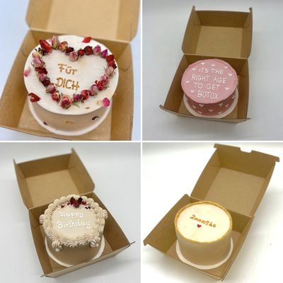 Tiny Cake in Burger Box
