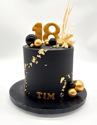 Torte schwarz/gold (einstöckig)