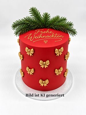 Weihnachtstorte " kleine Schleifen"