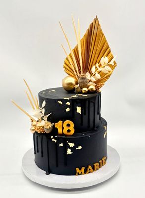Torte schwarz/gold (zweistöckig)