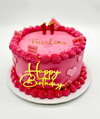 Naked Cake Vintage "Happy Birthday"