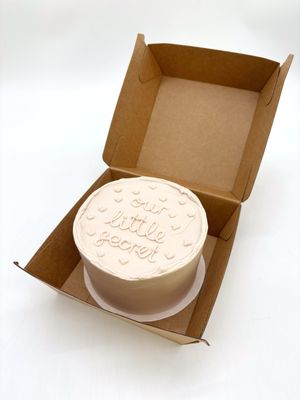 Tiny Cake Gender Reveal "our little secret"