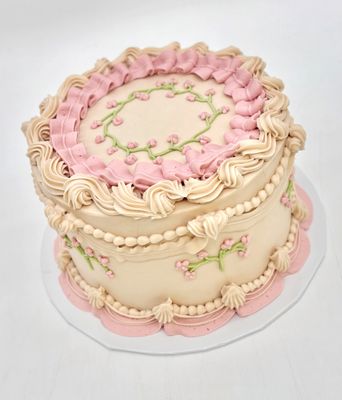 Naked Cake Vintage "feine Blüten"