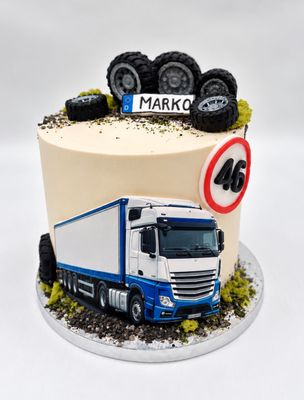 Torte "LKW" mit essbarem Druck