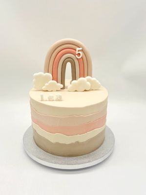 Torte Regenbogen in Pastelltönen