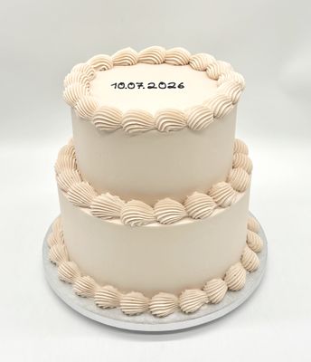 Torte Vintage schlicht (zweistöckig)