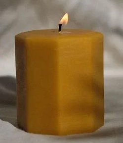 Geo Pillar Beeswax Candle