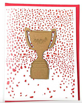 Card + Magnet - Mom Trophy