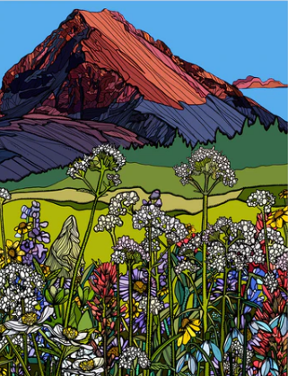 Card - Wedge Wildflower Blank
