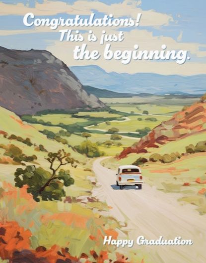 Card - Just the Beginning Grad