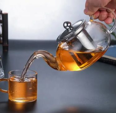 40 oz - Glass Teapot w/ Stainless Steel Lid