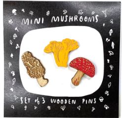 Mini Mushroom Pins