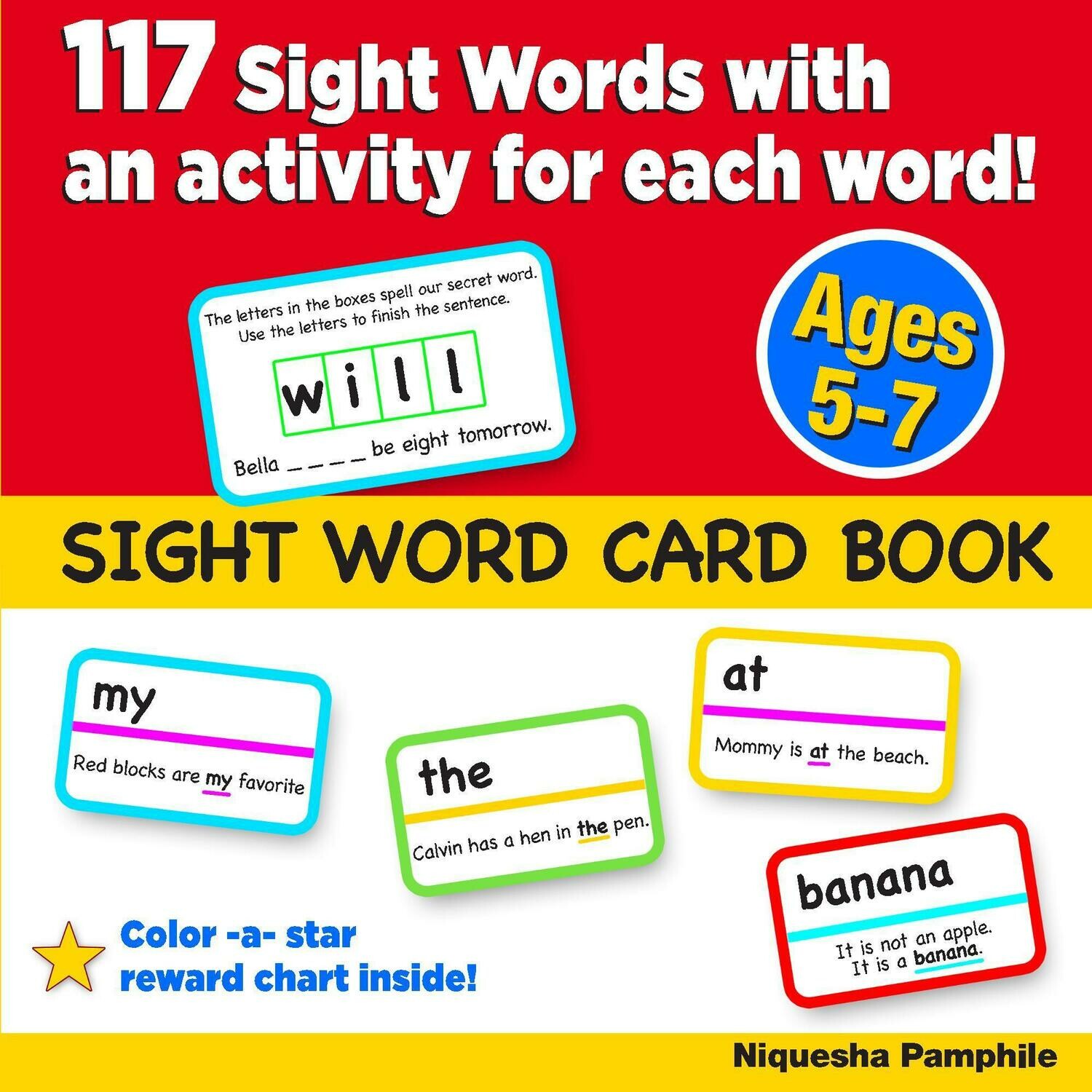 Sight Word Card Book:  117 Sight Words with an activity for each word!
