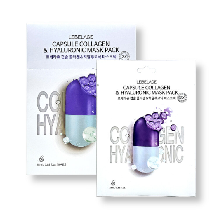 LEBELAGE CAPSULE COLLAGEN &amp; HYALURONIC MASK PACK 25ml