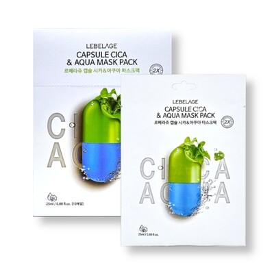 LEBELAGE CAPSULE CICA &amp; AQUA MASK PACK 25ml