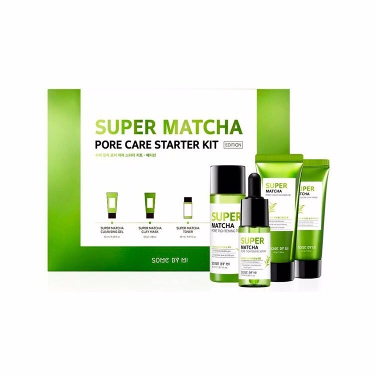 SOME BY MI SUPER MATCHA PORE CARE STARTER KIT 42ml + 42gr + 30ml + 10ml