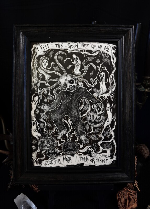 I felt the spook rise up in me · Original mit Rahmen