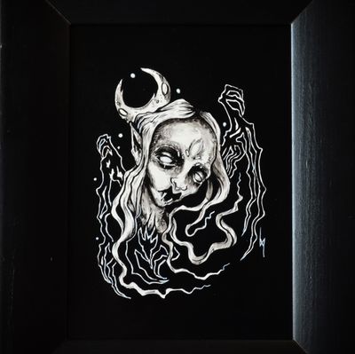Nachtgestalt · Original mit Rahmen