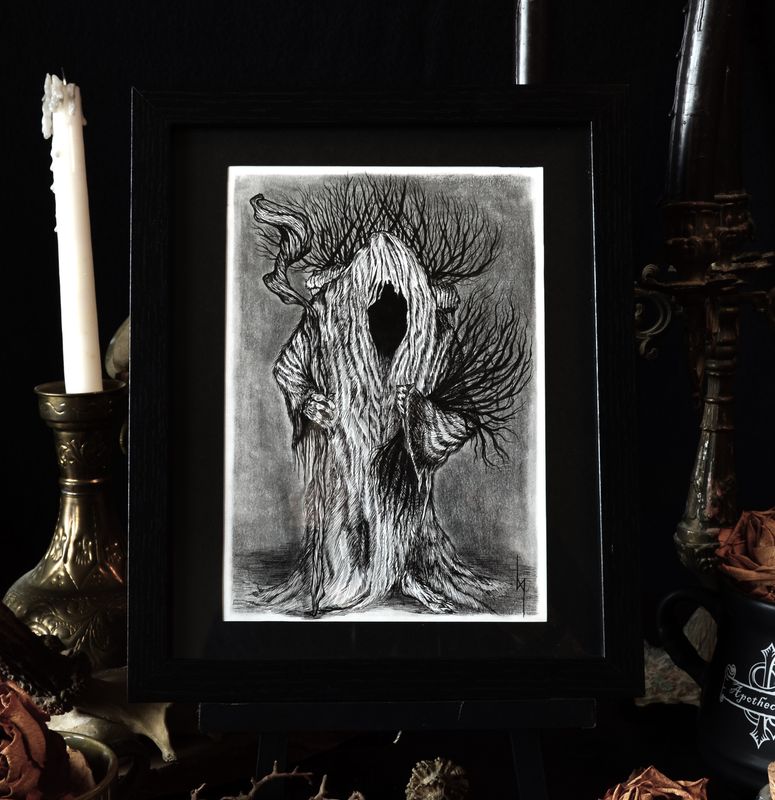 From the Woods he came · Original mit Rahmen