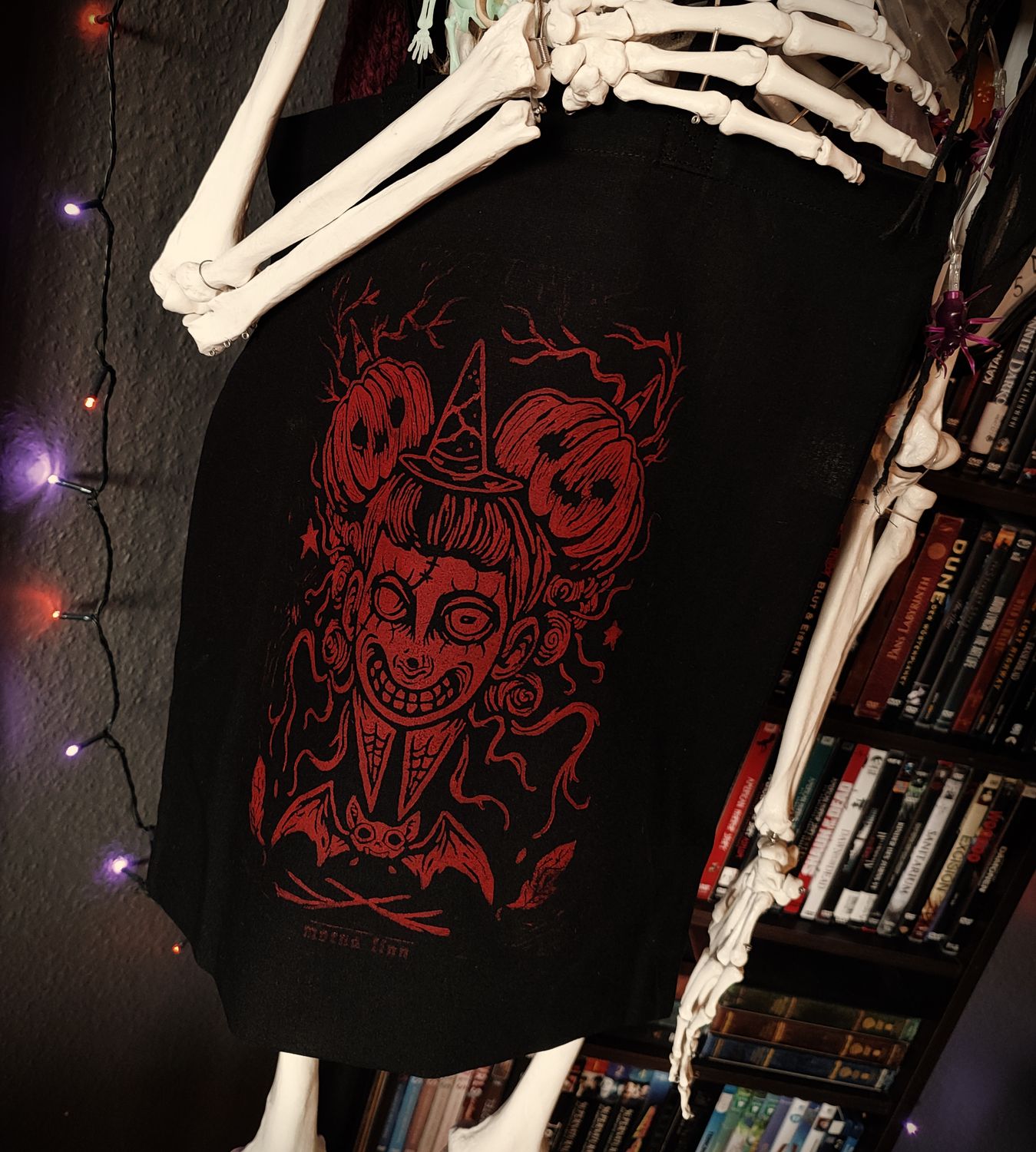 Pumpkin Witch Tote Bag