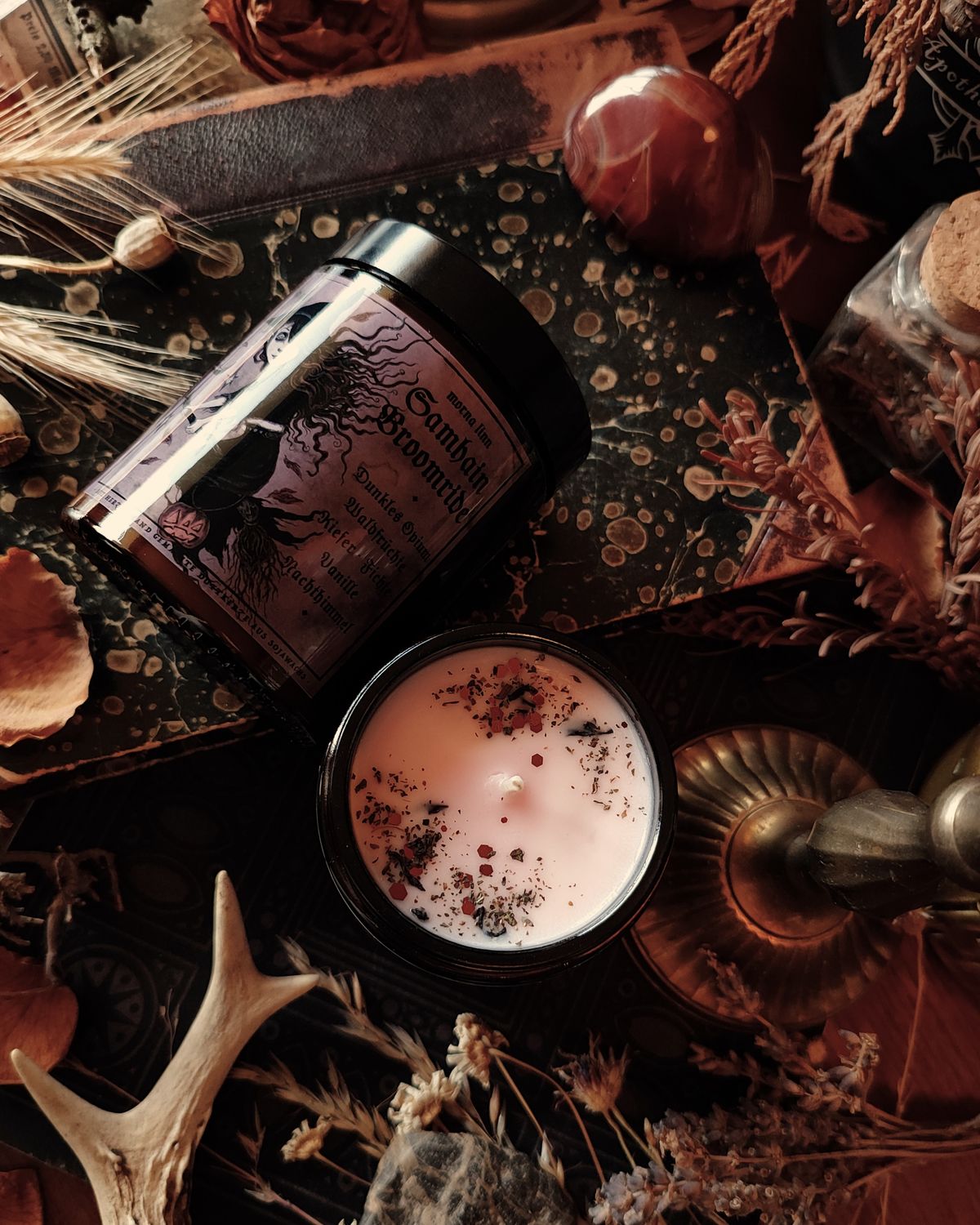 Samhain Broomride ✷ Duftkerze im Glas 180 ml