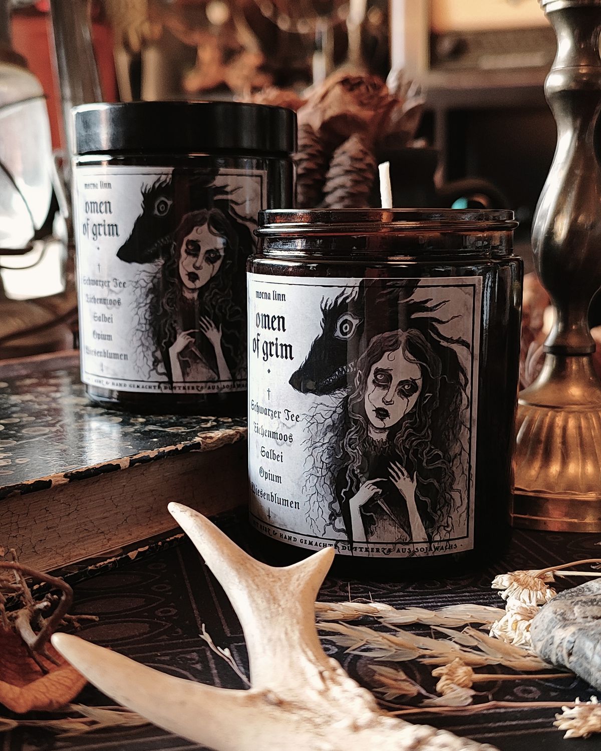 Omen of Grim ✷ Duftkerze im Glas 180 ml