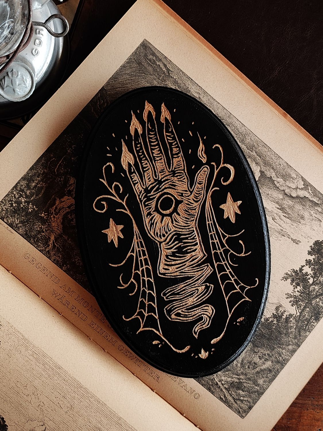 Mystic Hand · Woodcut