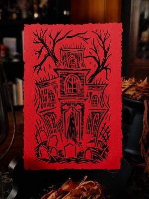 Haunted House · Linoldruck